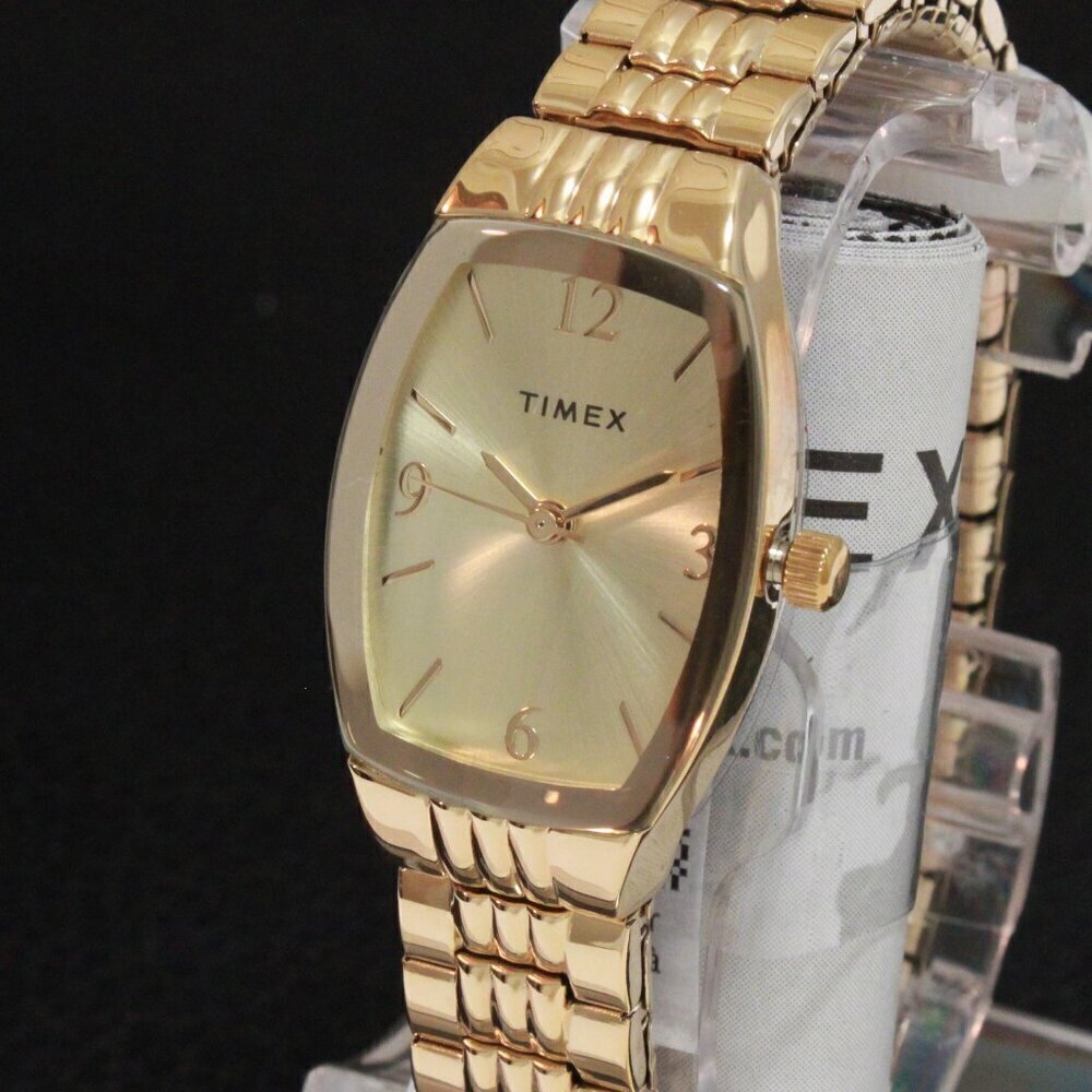 Timex Main Street Ladies Quartz Watch Gold Tone Expansion Bracelet 21mm - Picture 7 of 11